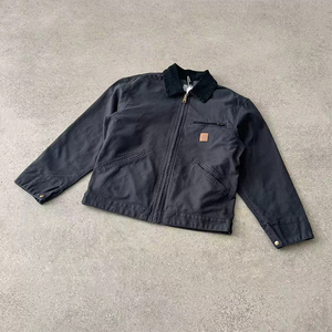 Veste en jean à coupe large pour femme en denim lavé haut de gamme à motif solide tissé léger - Product Image 4