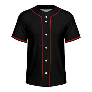 Offre Spéciale 100% polyester maille respirant évacuation de l'humidité maillot de baseball à manches courtes vêtements de sport imprimé vierge maillot de baseball - Product Image 2