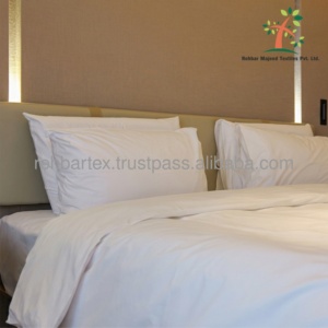 Drap de lit 100% coton à tissage uni, durable et confortable, idéal pour un usage quotidien, conçu pour la lessive industrielle - Product Image 2