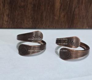 Anillos de Servilleta de Cobre Puro de Moda, Unisex, Alivio de la Artritis, Salud de las Articulaciones, Grabado Personalizado, Acabado Antiguo, Duradero, 10g, Talla Única - Product Image 6