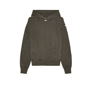 Sudadera de Alta Calidad, Tejido Francés de Algodón y Poliéster, con Bolsillo Bordado Personalizado, Efecto Desgastado y Decolorado, Estilo Vintage para Hombre - Product Image 1