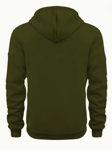 <b>Mens</b> Heavyweight <b>Half</b> <b>Zip</b> Hoodie Regular Fit Cotton Fleece Breathable Outdoor <b>Sweatshirt</b> Side Pockets Soft Warm Interior Ribbed - Product Image 3