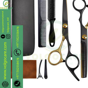 Tijeras de peluquero Juego de tijeras de peluquería con tijeras de adelgazamiento de cabello de acero inoxidable para hombres Mujeres Mascotas 10 piezas - Product Image 4