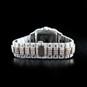 Mens Luxury Stainless Steel <b>Watch</b> with Moissanite VVS Clarity Baguette Diamond Fully <b>Iced</b> <b>Out</b> for Daily Use Upscale Parties - Product Image 2