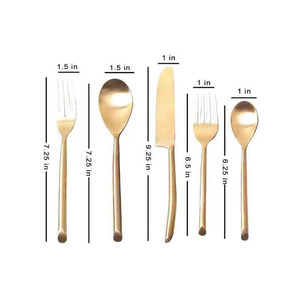 Juego de cubiertos de oro Timeless Elegance en acero inoxidable Cubiertos de acero inoxidable duraderos para uso diario - Product Image 4