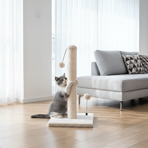 Tall Luxury Modern Eco-Friendly <b>Cat</b> <b>Scratching</b> <b>Post</b> Gold-Plated Metal Frame Plant Pattern Easy Assembly Beige Home Decoration - Product Image 2