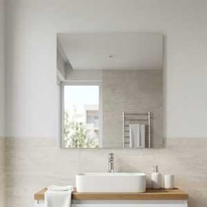 Specchio da Bagno 100x110 cm con Bordo Lucidato e Bordo Liscio Koricini - Product Image 1