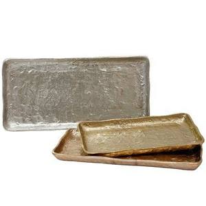 Super High Quality Gold Plated Metal Tray Excellent Decorative <b>Mirror</b> Serving Dish for Hotel Home Made Acrylic <b>Bamboo</b> Marble - Product Image 4