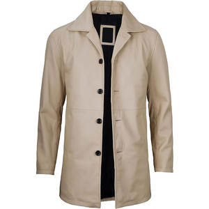 เสื้อโค้ทหนังสำหรับผู้ชายเสื้อโค้ทหนังสำหรับฤดูหนาวดีไซน์ใหม่ - Product Image 3