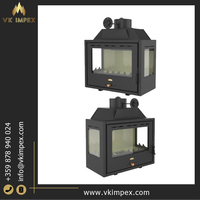 Perapian Kayu Bakar Modern Elegan 10kW dengan Bingkai Baja, Kualitas Standar, Konsumsi Bahan Bakar 3.3 Kg/jam, Harga Terjangkau, Tungku PRITY PS3 2