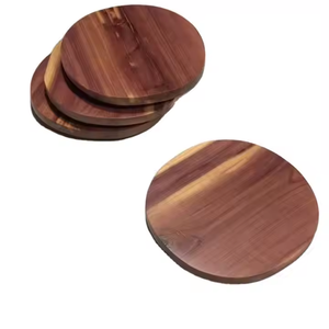 Posavasos de Madera de Nogal Natural, Posavasos de Primera Calidad para Bebidas, Decoración Moderna para el Hogar, Duraderos, Cuadrados, Grosor Personalizado por Crescent Crafts - Product Image 1