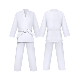 Haute qualité unisexe 100% coton respirant perle armure blanc Judo uniforme adulte Arts martiaux porter 300g léger séchage rapide - Product Image 3