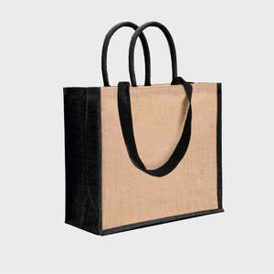 Grand sac en jute avec doubles poignées en corde, toile polyester durable, motif léopard, fermeture éclair, idéal pour les cadeaux publicitaires - Product Image 1