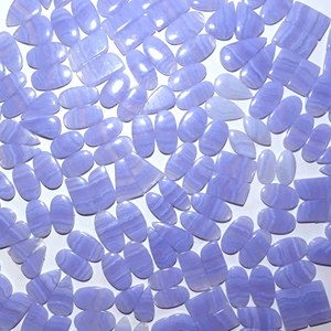 Paire de pierres précieuses en quartz agate dentelle bleue naturelle Cabochon lâche pour la fabrication de boucles d'oreilles en gros tailles personnalisables de qualité AAAAA - Product Image 6
