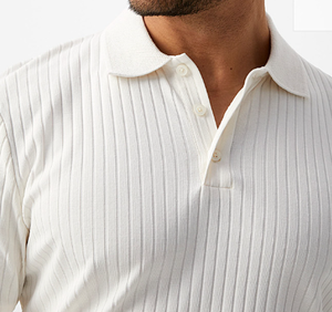 Polo para Hombre con Logotipo Personalizado, Tejido de Punto Acanalado de Alta Calidad, Mangas Cortas, Nuevo Estilo Moderno Bordado - Product Image 6