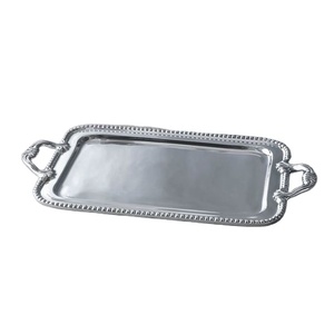 Bandeja personalizada hecha en la India para servir, uso ecológico en interiores y exteriores, bandejas elegantes para bodas, cantidad Premium - Product Image 1