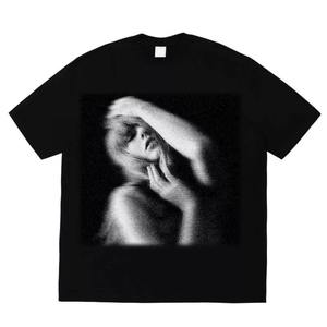 T-shirt en coton surdimensionné pour l'été 2024, qualité supérieure, impression sérigraphique, logo personnalisé, manches courtes, col rond, motif uni, pour homme - Product Image 1