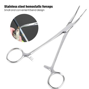Herramientas quirúrgicas de punta recta curva, herramienta de mano, pinzas hemostáticas para mosquitos, abrazadera de pelo para mascotas de acero inoxidable, Alicates de bloqueo de pesca - Product Image 5