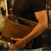 ALBORZ Organiseur A4 élégant et vintage en cuir véritable personnalisé, porte-documents professionnel durable et portable multi-usages