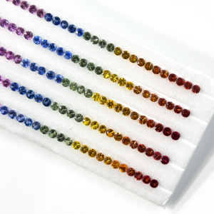 5mm Natural <b>Rainbow</b> Multi Sapphire Round Brilliant Cut AAA <b>Top</b> Quality Faceted Precious Loose Gemstones from Wholesale Supplier - Product Image 4