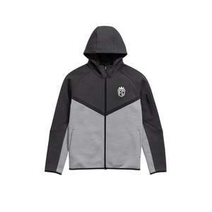 Chaqueta Deportiva con Capucha y Cremallera Completa para Hombre, de Forro Polar Técnico, Color Carbón, Ligera, Cálida, para Entrenamiento Atlético, Ropa Deportiva Premium - Product Image 1