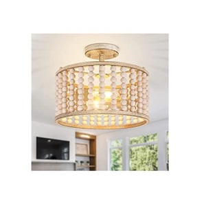 Lámpara Colgante de Ratán y Hierro Hecha a Mano de Estilo Moderno en Oferta, con Bombilla LED E27, Color y Tamaño Personalizables - Product Image 3