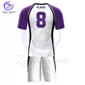 Conjunto de juego de uniforme de fútbol con bandera, Jersey y pantalones de tela transpirable ligera con impresión por sublimación de diseño personalizado - Product Image 3