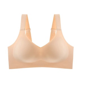 Soutien-gorge push-up à maintien doux de grande taille pour femmes, sans couture, une pièce, sans armatures, réglable, soutien-gorge de sport fin - Product Image 3