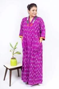 Camisón Largo de Mujer 100% Algodón, Tejido, Cintura Natural, Antibacteriano, Súper Suave, Mercerizado, para Verano - Product Image 2