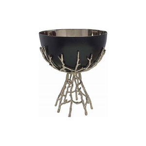 Grand bol à soupe en acier inoxydable pour fournitures de restaurant Bol à fruits en métal fait à la main pour centre de table de mariage - Product Image 1