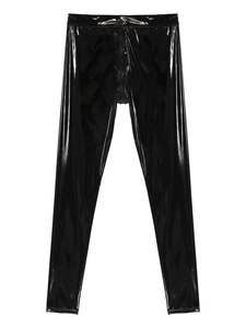 Élégant pantalon léger en similicuir pour femmes taille haute en toile non-tissé extensible tenue décontracté Design à la mode - Product Image 2