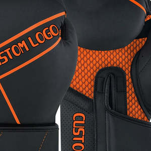 Gants de boxe en cuir véritable de nouvelle conception, design personnalisé, haute qualité, professionnels, respirants, fermeture à boucle et crochet - Product Image 5