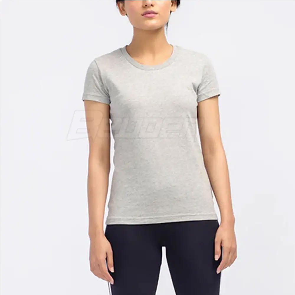 Großhandel hochmodische Damen-Baumwoll-T-Shirts für Großhandel individuelles Marken-Damen-T-Shirt