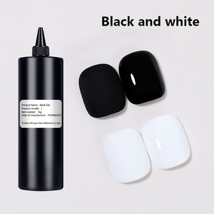 Nail Art Designs Color Gel Polish Inodoro Semipermanente Gel Proveedor Pretty Very Black And White Nails Gel Polish Set - Product Image 2