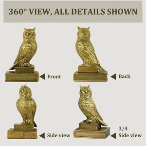 ชุดที่คั่นหนังสือสับปะรดสีทองสุดหรู2ชิ้นสำหรับโฮมออฟฟิศและการตกแต่งชั้นวางหนังสือที่มีสไตล์ทำด้วยมือจากอินเดีย - Product Image 2