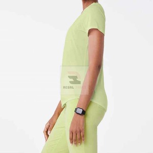 Chemise à col ras du cou personnalisée à manches courtes respirante Infirmière Underscrub - Product Image 3