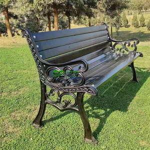 เหล็กลานเหล็กสีดําม้านั่งสวนเหล็กหล่อม้านั่งสวนกลางแจ้งคลาสสิกตกแต่งร้อนขายBenchโบราณลานกลางแจ้ง - Product Image 1