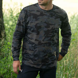 เสื้อสเวตเชิ้ตลายพรางแฟชั่นทรงหลวมขนาดใหญ่พิเศษ คุณภาพสูง ผ้าฝ้ายแท้ สำหรับผู้ชาย แบบนูนลาย - Product Image 2