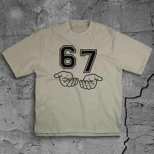 Camiseta divertida de streetwear con estampado de meme 67, camiseta gráfica Six Seven para hombres y mujeres - Product Image 3