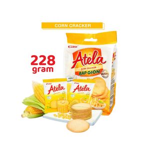 LIBRA ATELA 228g Corn Flavored Crackers Healthy Baked Food with Crispy Texture Certified FMCG Sachet Packaging Salty Sweet Taste - Product Image 5