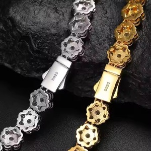 Chaîne cubaine à maillons entièrement glacée en or avec argent et or rose Chaîne cubaine Hip Hop en diamant cultivé en laboratoire de fournitures vérifiées en Inde - Product Image 3