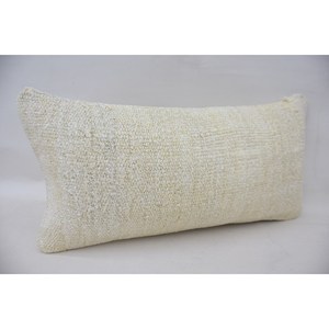 Beige Wool Kantha Patchwork Pillow 12x24 Inch Woven Luxury <b>Bedding</b> Embroidered Vintage <b>Fluffy</b> Square Print Throw Pillow - Product Image 2