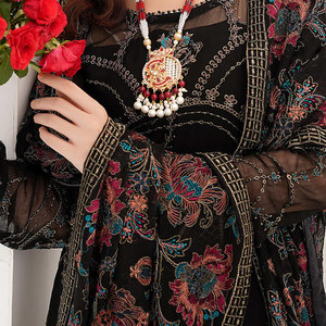 Vestido de fiesta para mujer sólido tradicional de mayor tendencia Servicios OEM de talla grande Decoración de encaje cosido/sin coser Línea A - Product Image 4