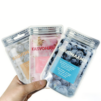 Sachet d'emballage personnalisé en PE avec fermeture éclair pour masques faciaux, qualité alimentaire, cosmétique, refermable, pour crème contour des yeux, OEM ODM, vente en gros