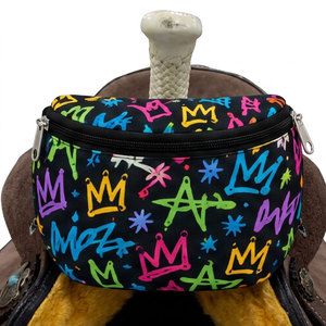 Sac de selle personnalisé léger et portable, impression par sublimation sur toute la surface, polyester, pochette de rangement pour l'équitation, extérieur - Product Image 1