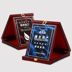 <span class=keywords><strong>Placa</strong></span> S personalizada de alta calidad de madera para en A con premio Velvet Military Shield Trofeos Premios Placas de madera Una caja - Product Image 4