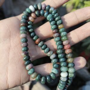 Collar de Plata de Ley con Cuentas Redondas de Ágata Verde Natural de 8 mm, Cierre de Pinza de Langosta, Estilo Bohemio Hippie, Unisex, Cristal Curativo - Product Image 1