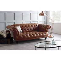 Canapé de luxe Chesterfield rouge deux places en cuir véritable canapé classique fait à la main pour la maison sous-sol entrepôt hôtel maison bar