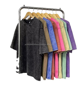 Ropa para hombre Camiseta de gran tamaño Camiseta de algodón pesado Lavado ácido en blanco Camiseta Gráfico personalizado Vintage - Product Image 1