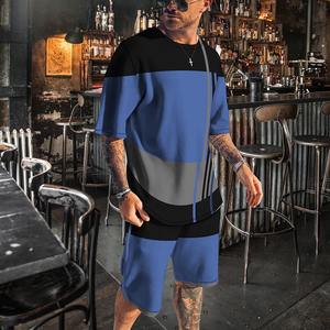 2025 último diseño de verano para hombres, ropa de playa, camisa de Color sólido, pantalones cortos de manga corta holgados informales, conjunto de playa - Product Image 1